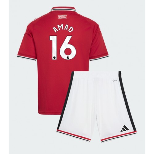 Fotbalové Dres Manchester United Amad Diallo #16 Dětské Domácí 2026-27 Krátký Rukáv (+ trenýrky)